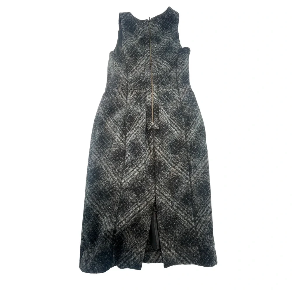 Banana Republic Dress Herringbone Sleeveless Black Gray Career Petite Size 2 - Picture 5 of 9
